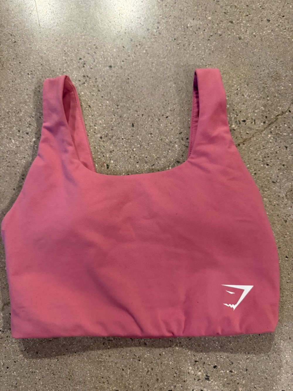 Gymshark Pink Square-Neck Sports Bra with Moisture-Wicking Tag